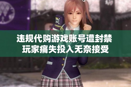 违规代购游戏账号遭封禁 玩家痛失投入无奈接受